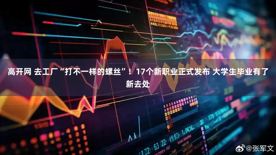 高开网 去工厂“打不一样的螺丝”！17个新职业正式发布 大学生毕业有了新去处